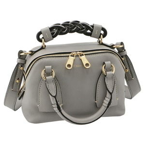 Chloe Daria Small Shoulder Bag Leather Gray